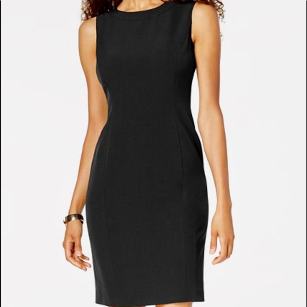 Kasper Classic Black Sheath Dress Sleeveless Size 10 Like New Condition.